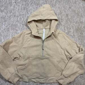 Lululemon Scuba Oversized Half-Zip Hoodie light Brown
